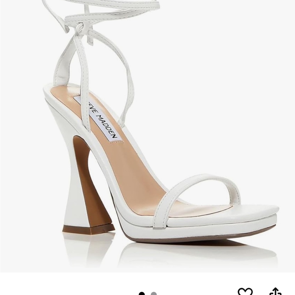 Steve Madden White Strappy Heels